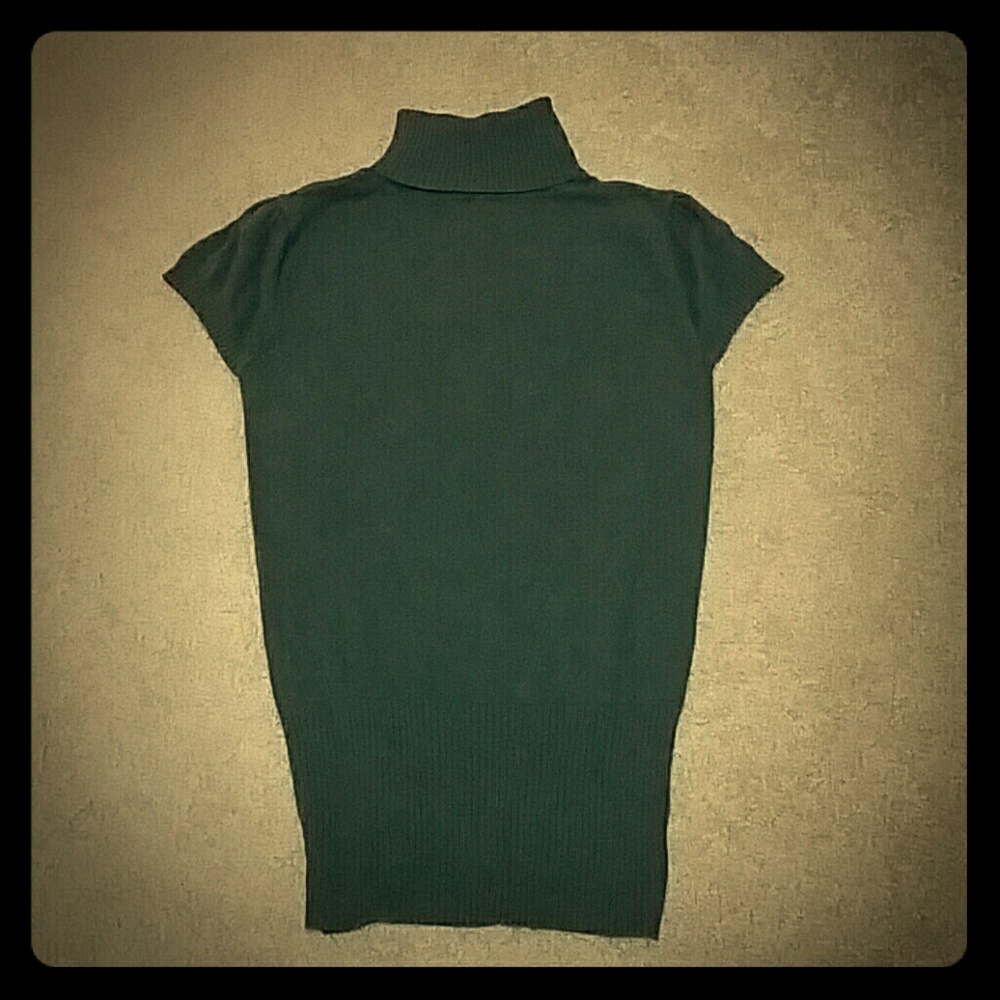 Gray Short Sleeve Turtleneck Sweater. Size S/XS